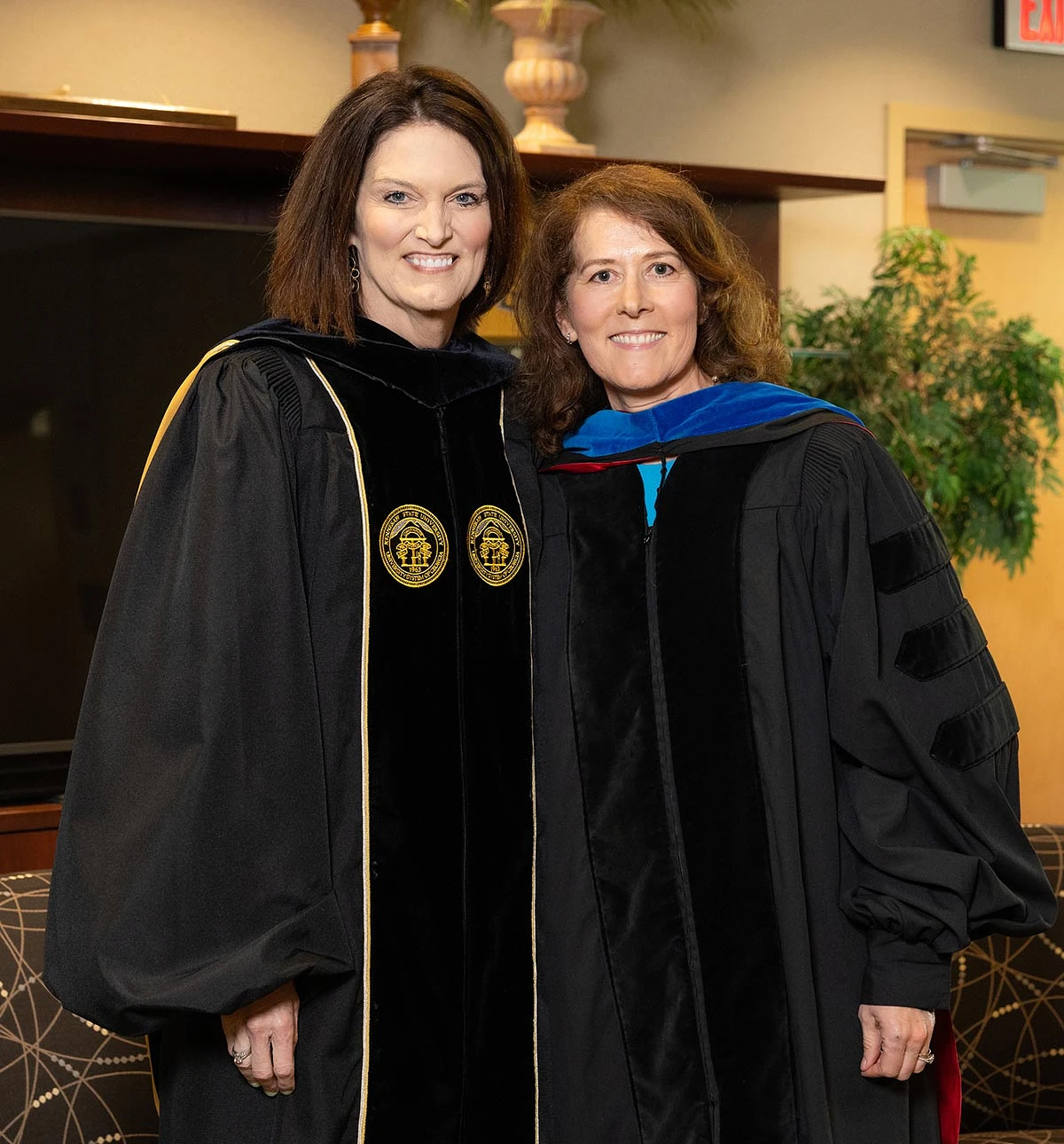 President Kathy Schwaig and Georgia McGaughey